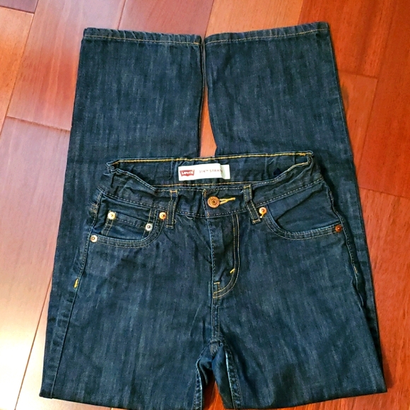 Levi's 514 Boys Straight Fit Jeans, DARK WASH ~ SIZE 10R - Picture 3 of 7